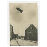 WWI WW1 Zeppelin Over Obermendig Postcard