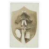 Lancashire Coat of Arms RPPC Postcard