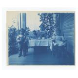 Childrens Tea Time Cyanotype Photo