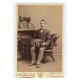 Accordion Player Occupational Cabinet Card Photo