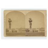 Colossal Hand & Torch Statue of Liberty Stereoview