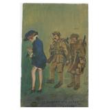 WWI WW1 Trench Art Prostitute Painting