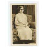 Blind Young Woman RPPC Postcard