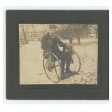 Disabled Man in Chain Driven Wheelchair Photo