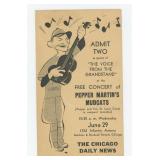 Pepper Martins Mudcats Free Concert RPPC Postcard