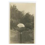 Gazing Ball Mr Knapps Italian Garden RPPC Postcard