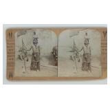 Native American Indian Warrior Stereoview