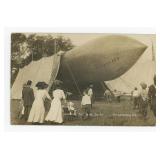 1909 Housing the Strobel Airship RPPC Postcard