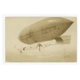 1909 Strobel Airship Stanley Vaughn RPPC Postcard