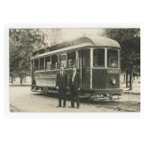 Electric Streetcar Cemetery RPPC Postcard