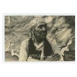 Chippewa Chief Lac Du Flambeau RPPC Postcard