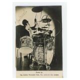 Joe Daniels Jazz Drummer Signed RPPC Postcard