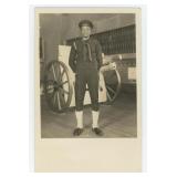 WW2 WWII Black Sailor US Navy RPPC Postcard