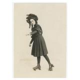 Victorian Roller Skating Girl Photo