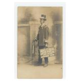 African American Walking Billboard RPPC Postcard