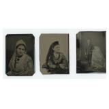 Collection of Lace and Textile Tintype Photos
