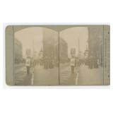 Sandwich Board Advertising Man Stereoview