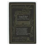 George W. Beard Post Mortem Funeral Card