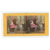 French Scenes Animees Children at Play Stereoview