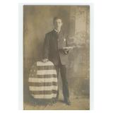 Named Evangelist Patriotic RPPC Postcard