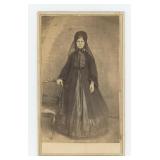 Woman in Mourning Dress CDV Photo