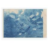 Pennsylvania Coal Mine Cyanotype RPPC Postcard