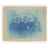 Family Portrait Cyanotype Photo