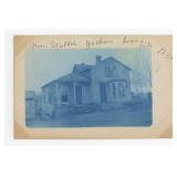 Wisconsin Victorian House Cyanotype RPPC Postcard