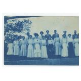 Female Group Cyanotype RPPC Postcard