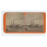 J.E. Whitney Steamer Hawkeye Stereoview