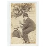 Shadow Puppet Rabbit on the Wall CDV Photo