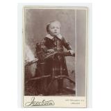 Blind Albino Boy Birth Defect Cabinet Photo