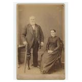 Man with Peg Leg Amputated Leg Cabinet Photo