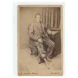 Man with Peg Leg Amputated Leg Cabinet Photo