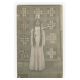Indian Girl Shoofly Quilt RPPC Postcard