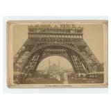 Eiffel Tower Cabinet Card Photo 1889