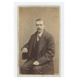 Man with Carved Prosthetic Hand CDV Photo