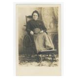 Disabled Woman in Wheelchair RPPC Postcard