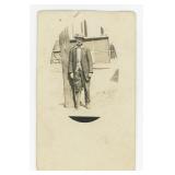 Disabled Amputee Peg Leg RPPC Postcard