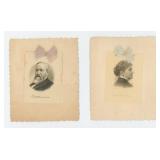 Benjamin Harrison Wife Celluloid Political Cards