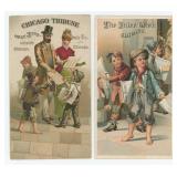 Chicago Tribune Inter Ocean Newspaper Trade Cards