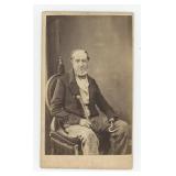 Irish Man with Shillelagh and Hook Hand CDV Photo