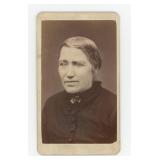 Blind Woman with Prosthetic Eye CDV Photo