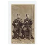 Twin Violinists Wisconsin Occupational CDV Photo