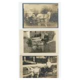 Children with Goat Cart RPPC Postcards