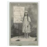 Walking Billboard Banner Lady Cabinet Photo