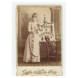 Walking Billboard Banner Lady Cabinet Photo