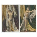 Nude French Erotic Showgirl RPPC Postcards