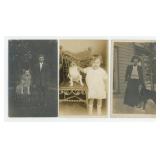 People with Pet Dogs RPPC Postcards