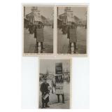Walking Billboard Advertising RPPC Postcards